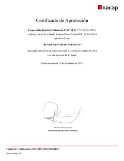 Certificado de Fundamentos de Python II