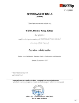 Certificado de Ingeniería en Informática